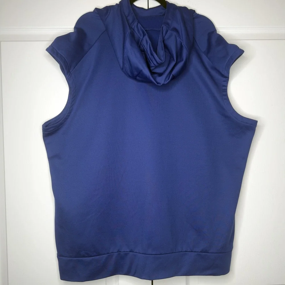 Jordan Hoodie Mens 3XL Blue Sleeveless Pullover Fleece Jumpman Kangaroo Pocket